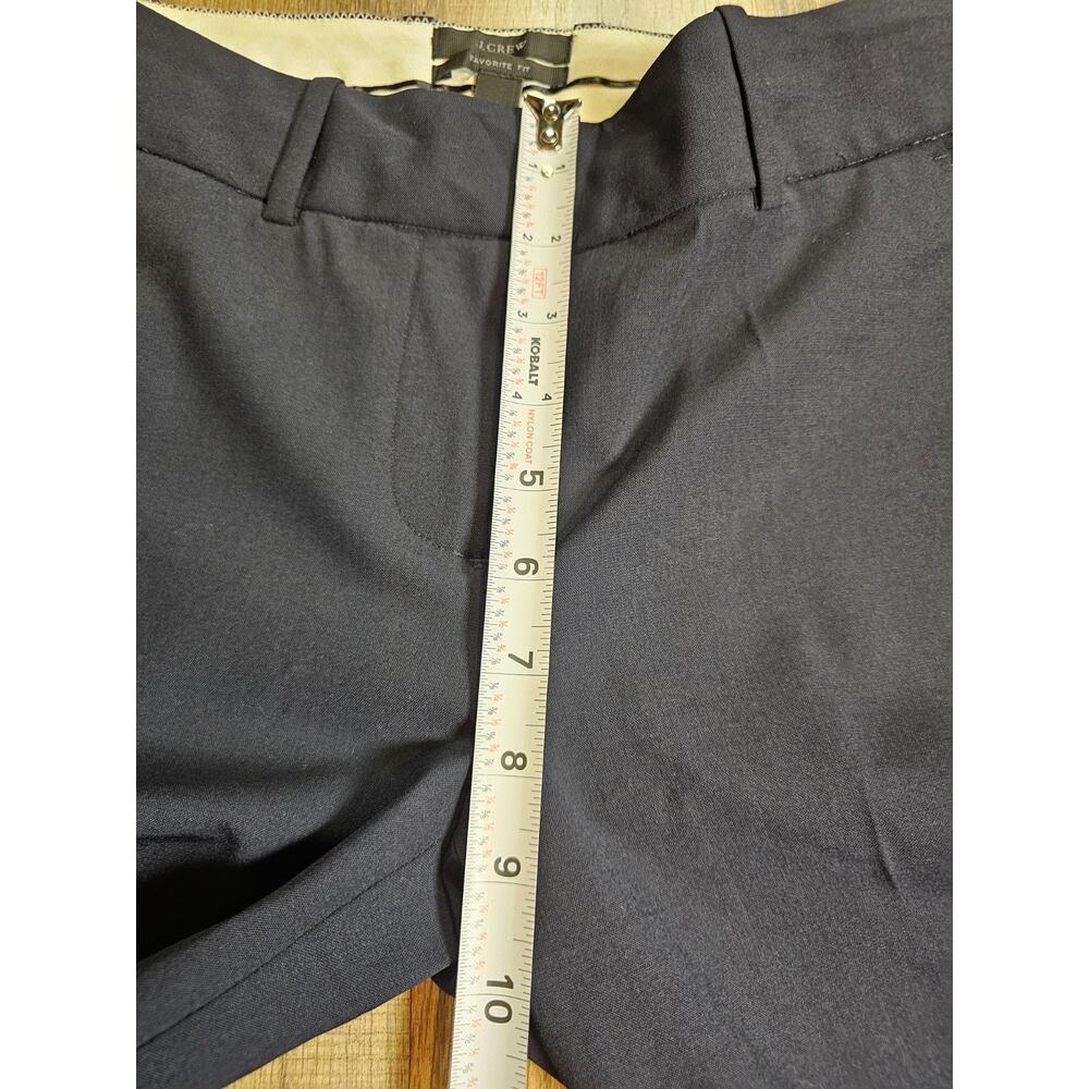 J. Crew Tollegno 1900 Dress Pants Women 00 Navy Favorite Fit Straight Wool - Picture 6 of 8